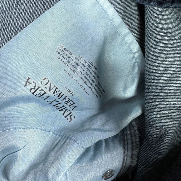 Simply Vera Wang Skinny Jeans 6 S Mid Rise Stretch Denim Dark Wash Indigo - Picture 5 of 11